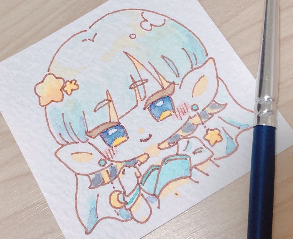 水彩ミニミニ原画 妖精たち