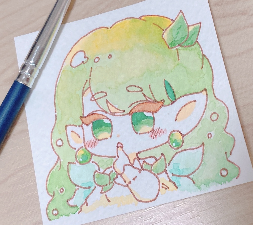 水彩ミニミニ原画 妖精たち