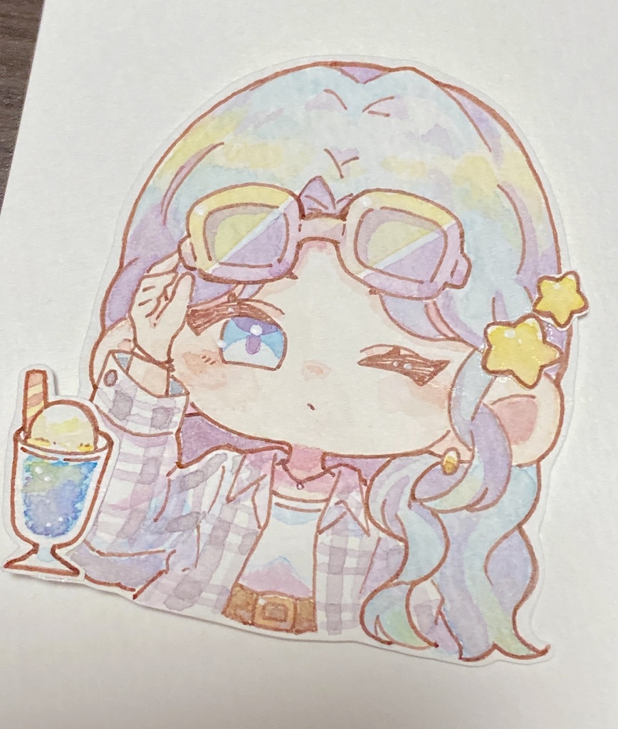 フレームレス原画 デフォルメイラスト