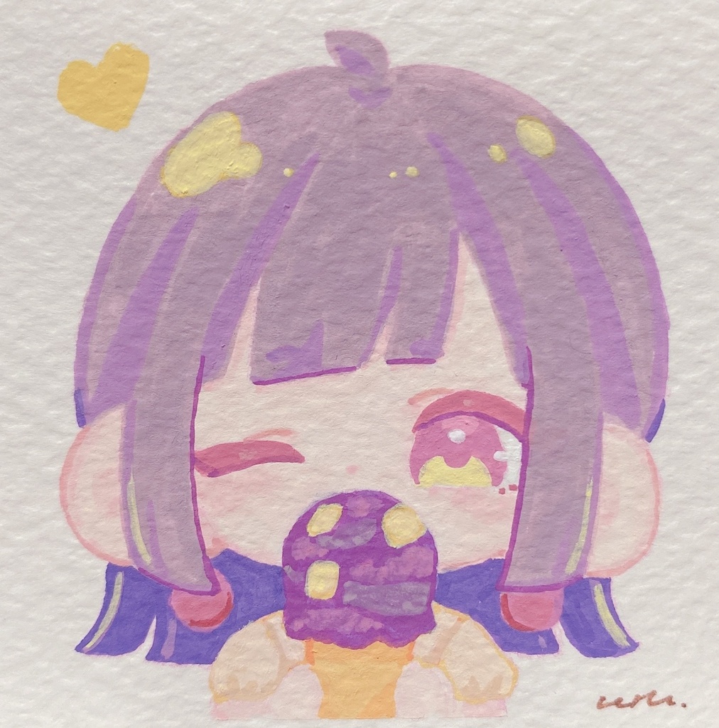 ミニミニ原画 アイスクリームな女の子