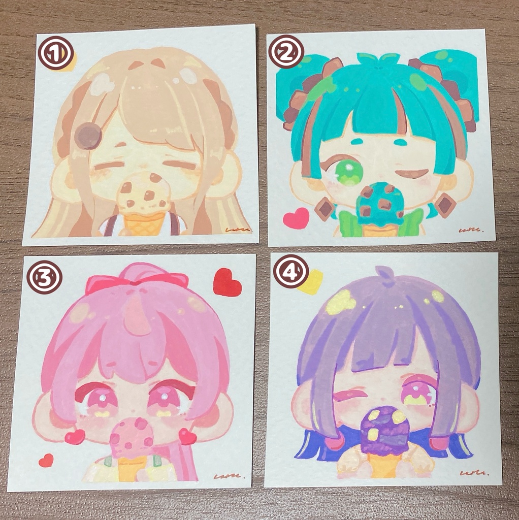 ミニミニ原画 アイスクリームな女の子