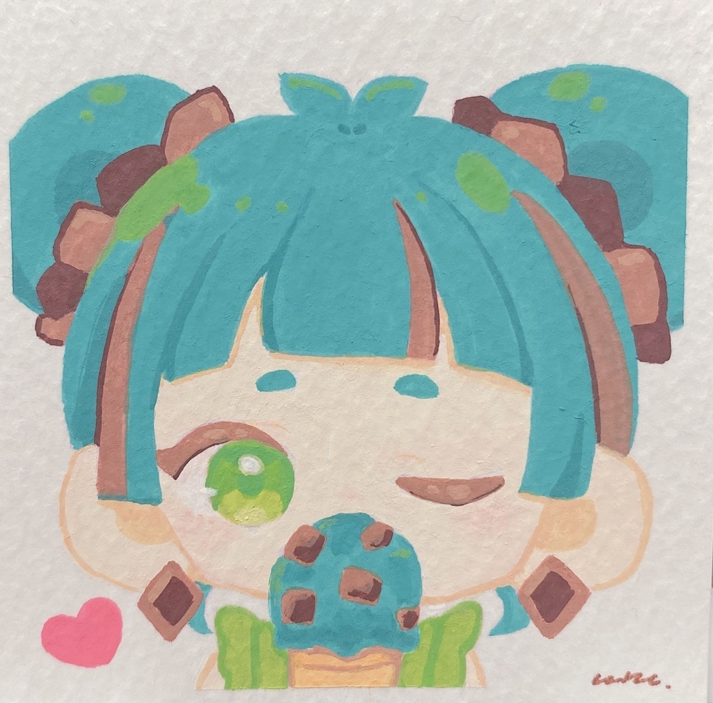 ミニミニ原画 アイスクリームな女の子