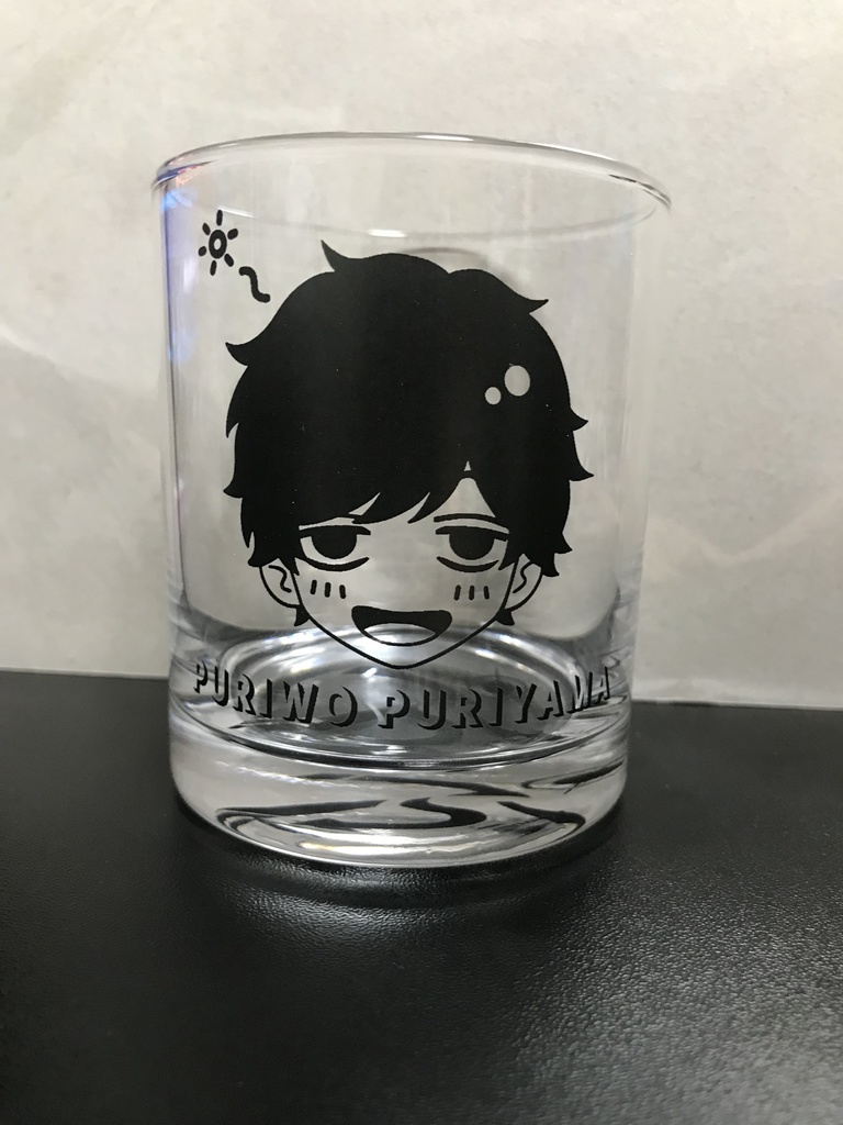 ぷりやまぷりをロックグラス+オリジナルステッカー