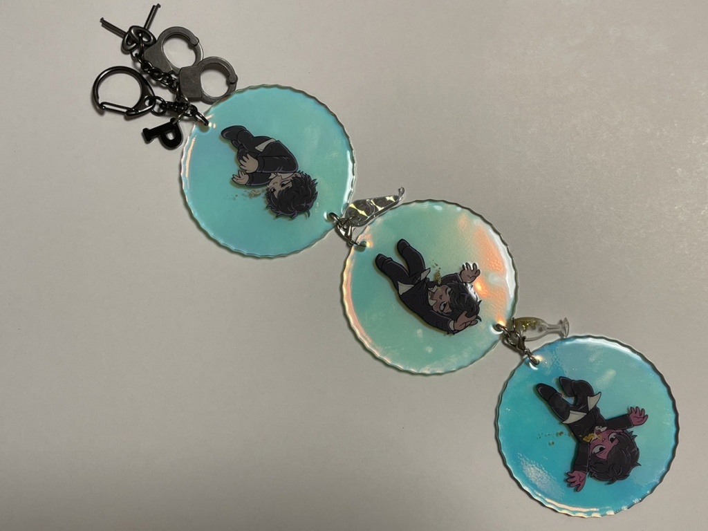 【受注生産】酒に溺れる3連アクキー【9月末まで】