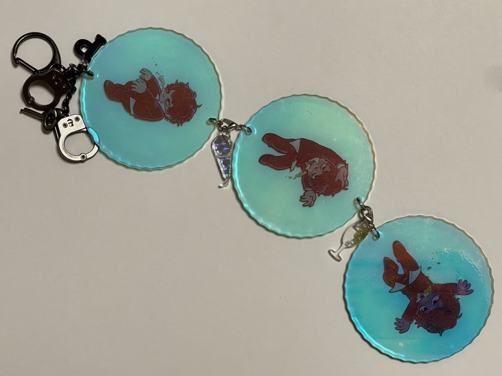 【受注生産】酒に溺れる3連アクキー【9月末まで】