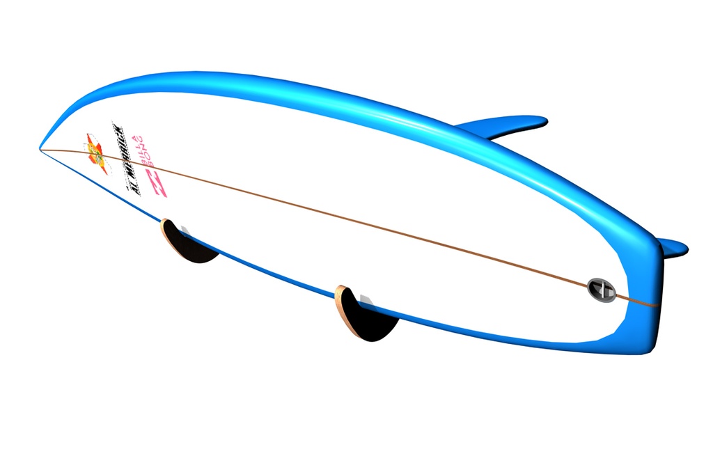 ショートボード壁掛けラック付き 3D DATA ダウンロード販売