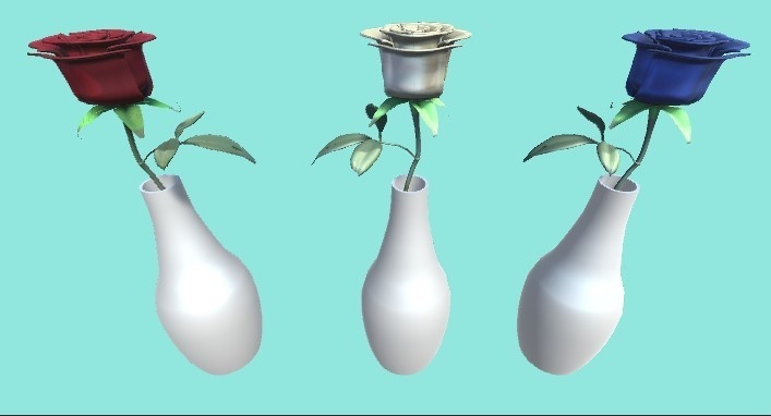 薔薇(花瓶付き)