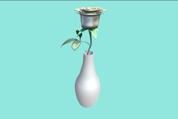 薔薇(花瓶付き)