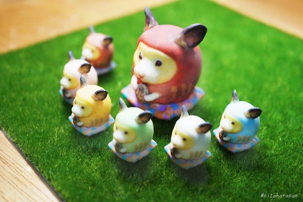 ハムだるま 小(2cm) 6色カラバリ