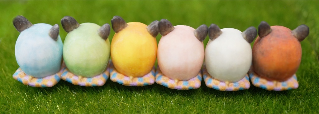 ハムだるま 小(2cm) 6色カラバリ