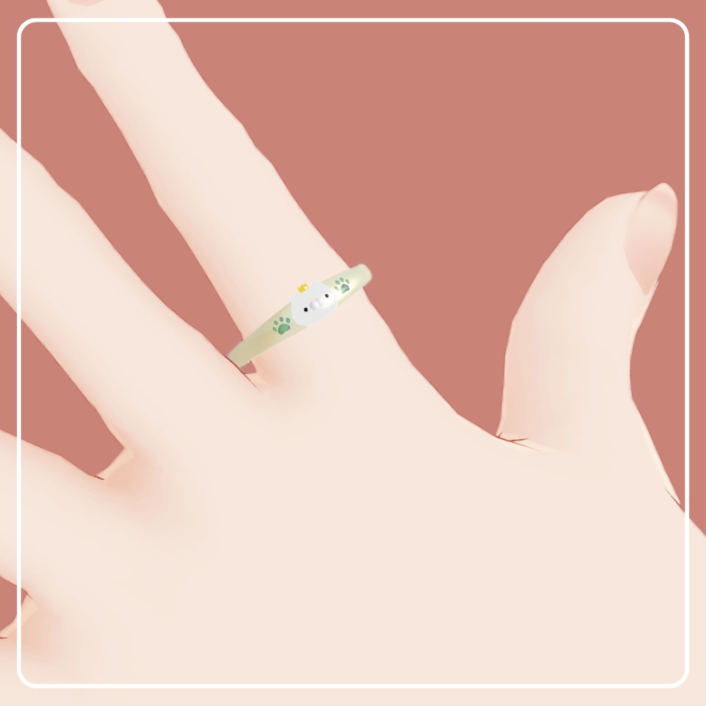 【VRChat】Cat Ring 【3D指輪】