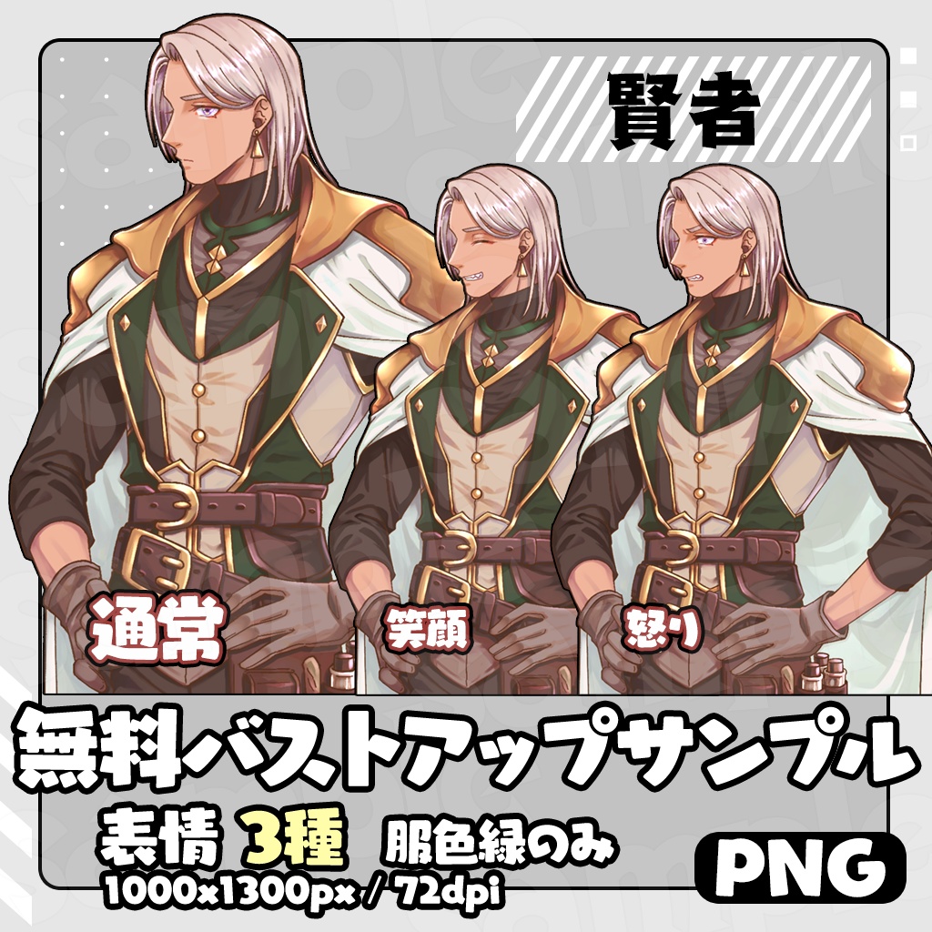 【無料あり】立ち絵素材_ファンタジー賢者