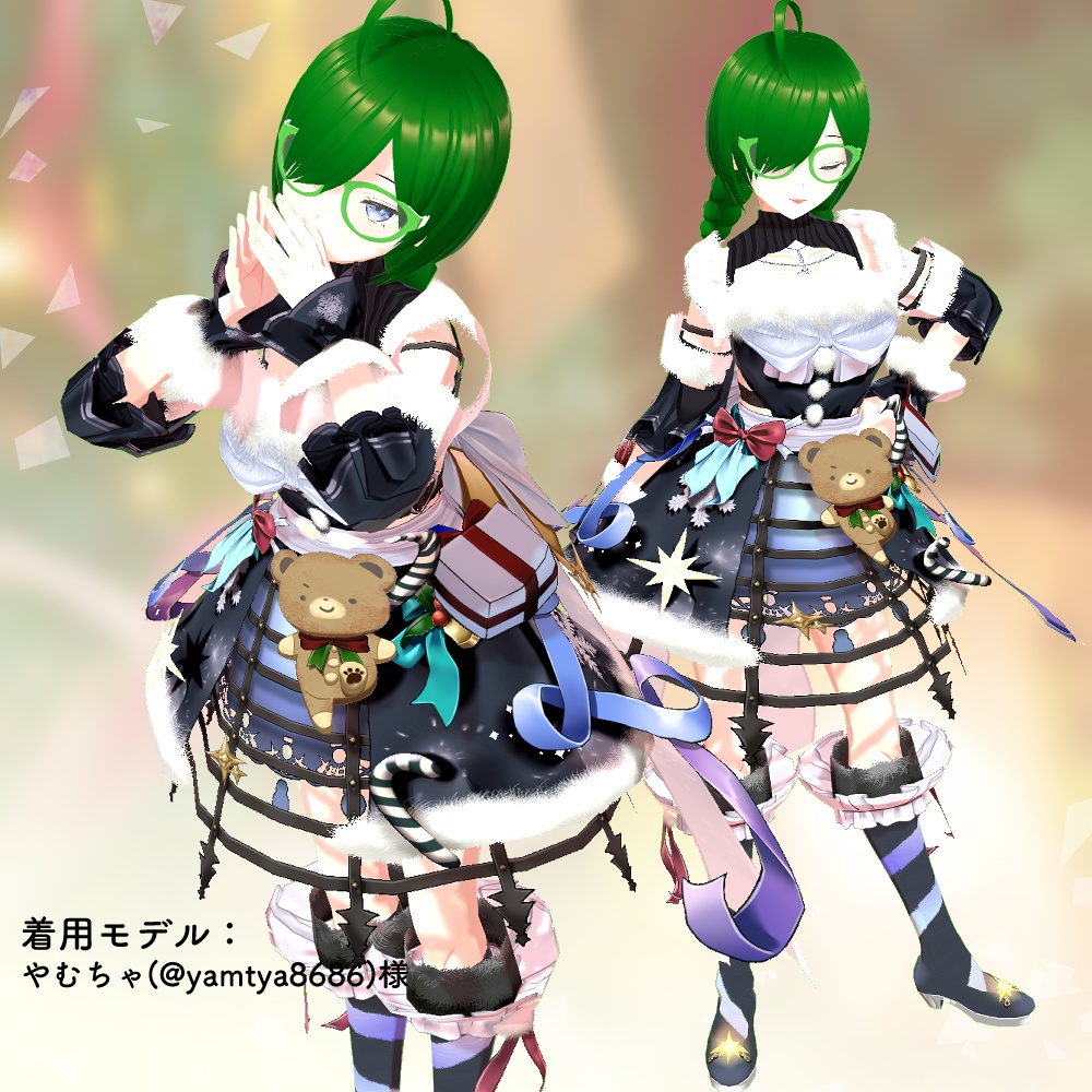 VRoid|クリスマスサンタドレス/2色