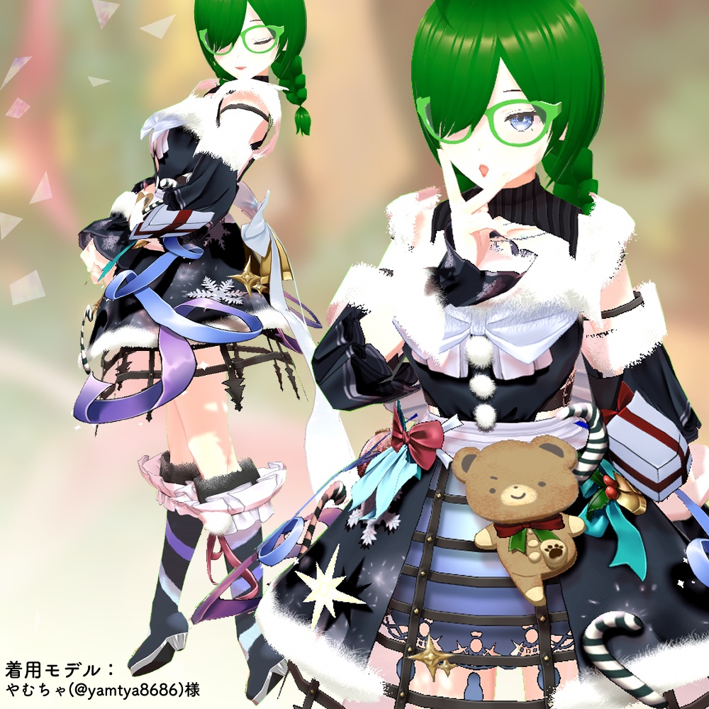 VRoid|クリスマスサンタドレス/2色