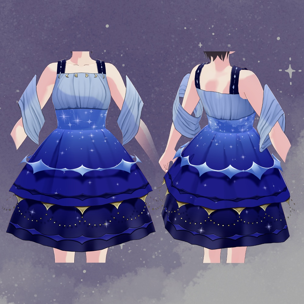 VRoid|エトワールドレス/3色