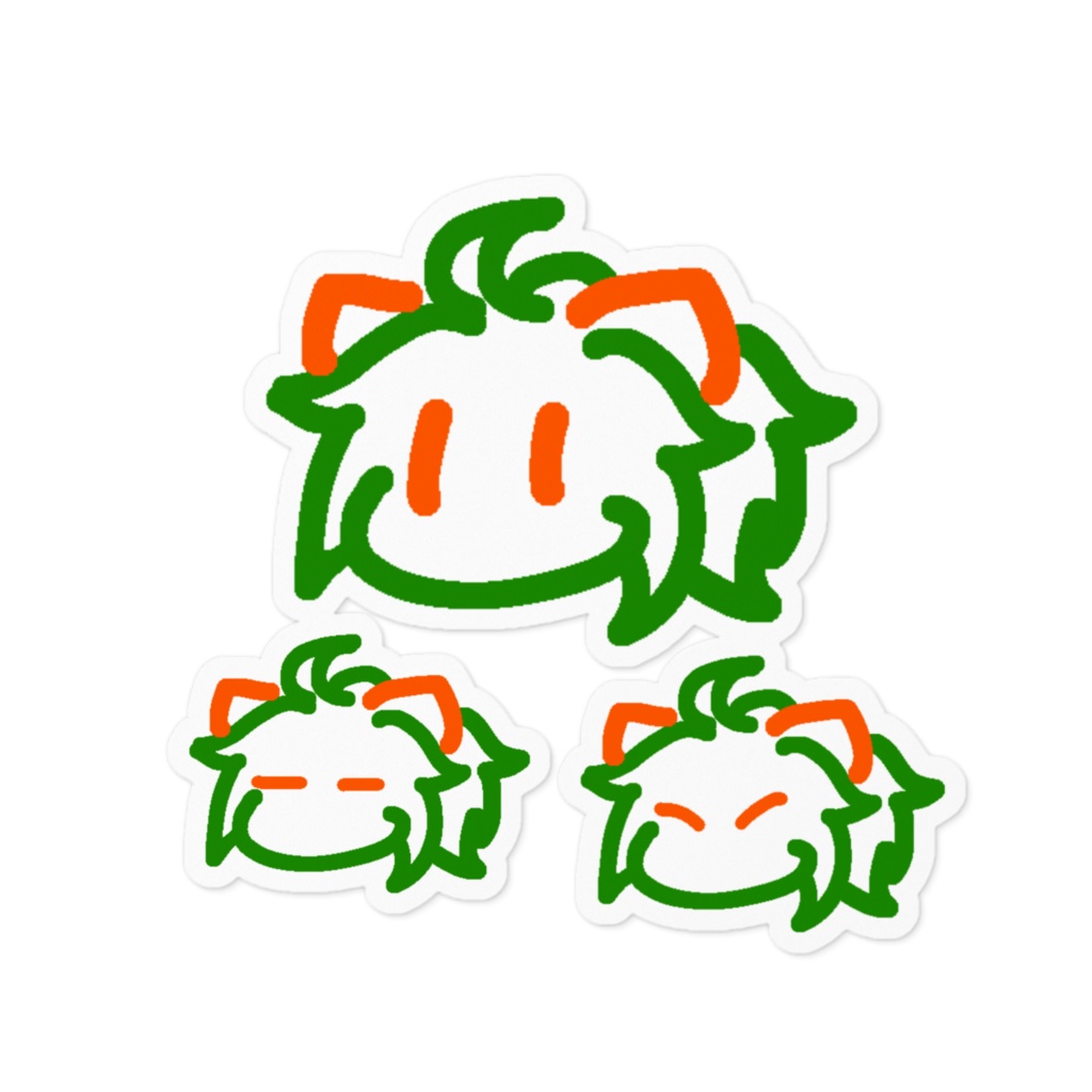 でふぉダイカットステッカー