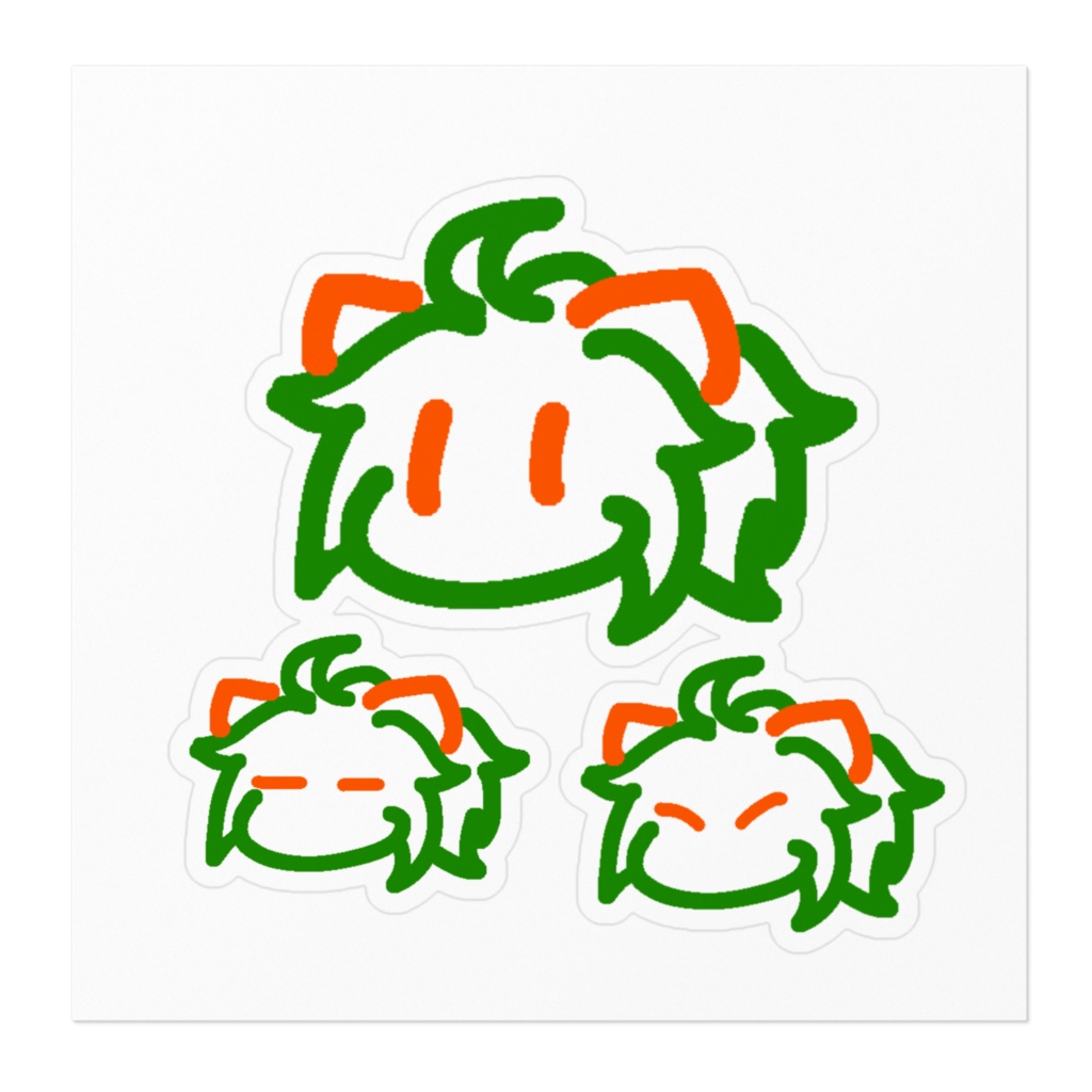 でふぉダイカットステッカー