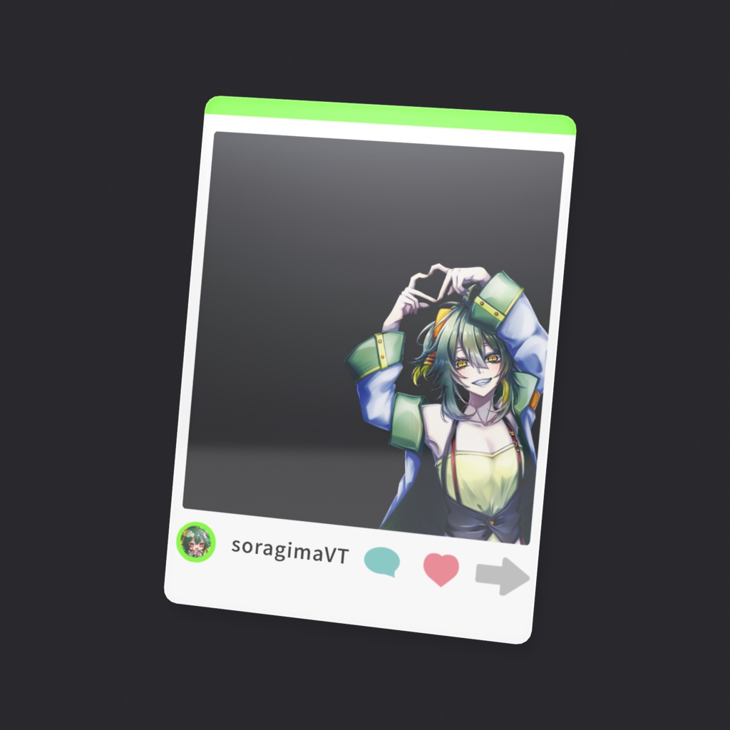 クリアカード 正面ハート