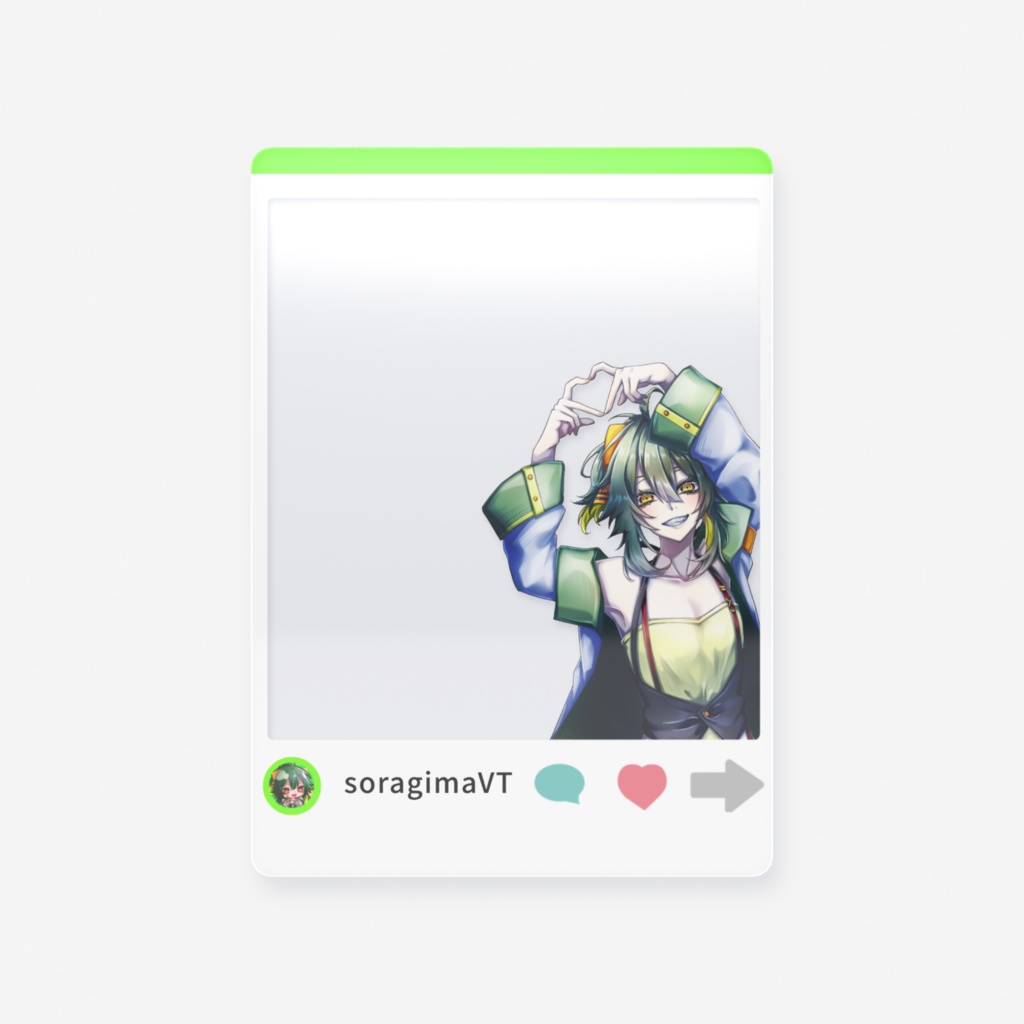 クリアカード 正面ハート