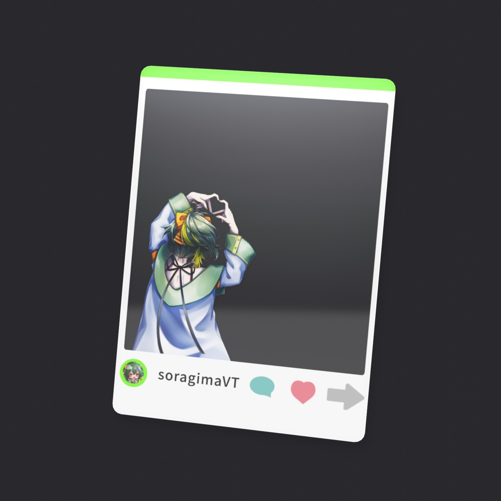 クリアカード 背面ハート