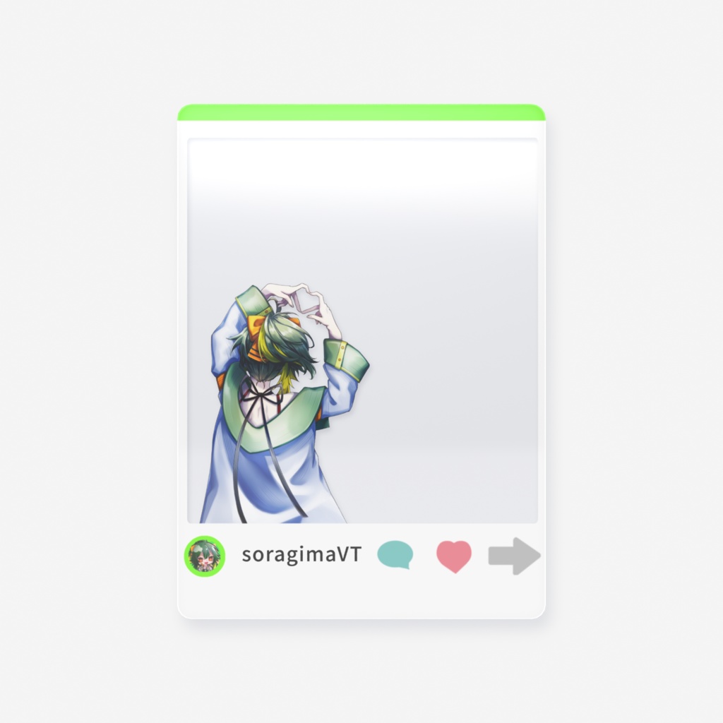 クリアカード　背面ハート