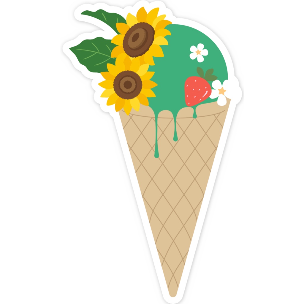 ダイカットステッカー アイス