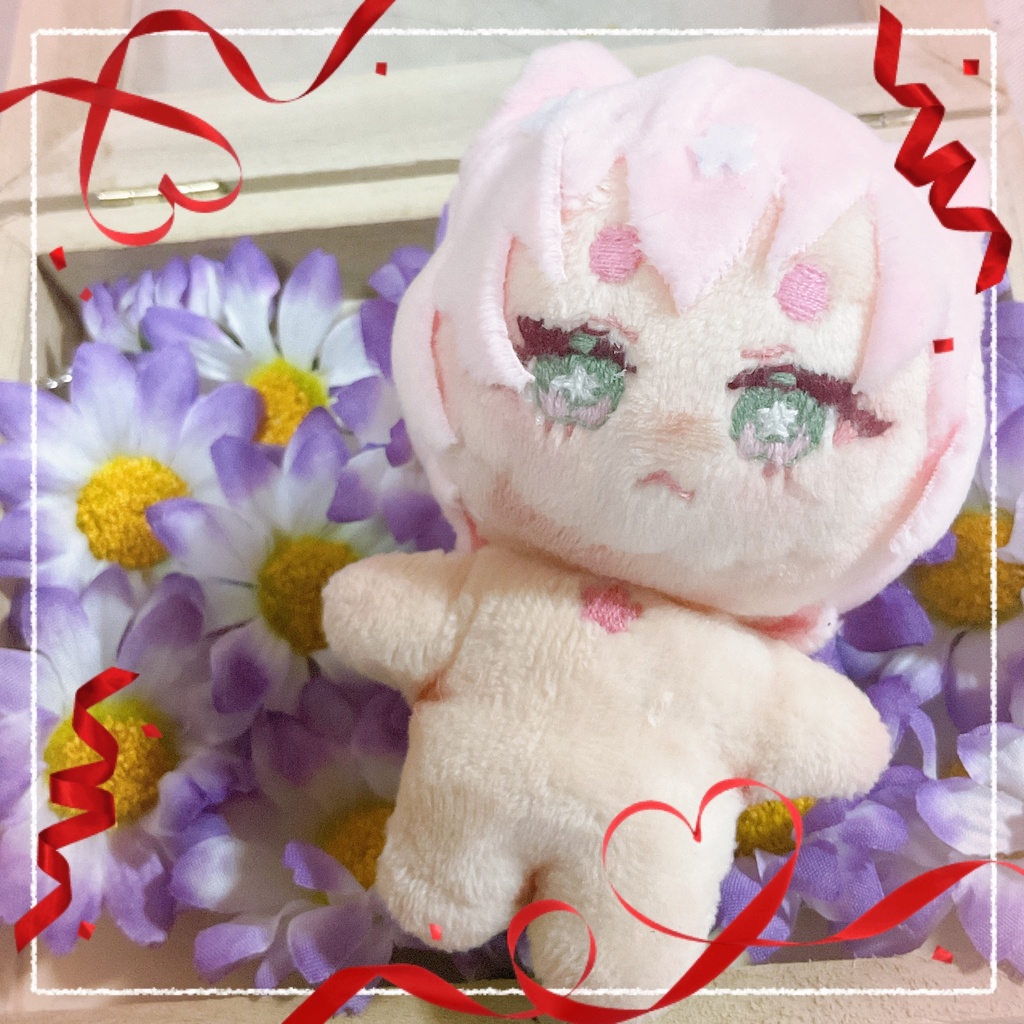 ハンドメイド:ぬいぐるみ「桃くん」