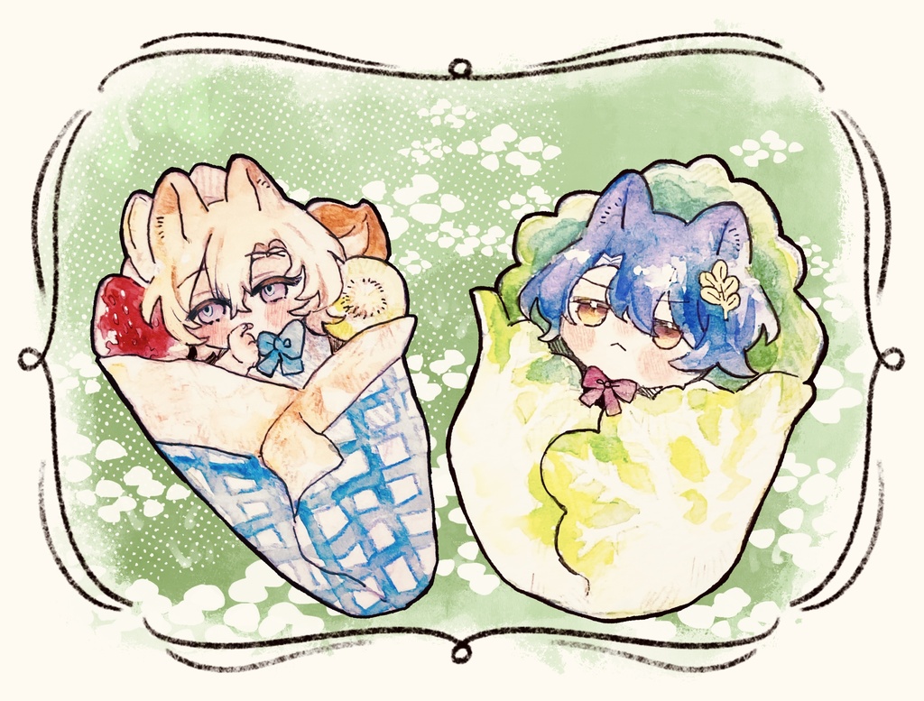 🦚🛁おくるみアクリルキーホルダー