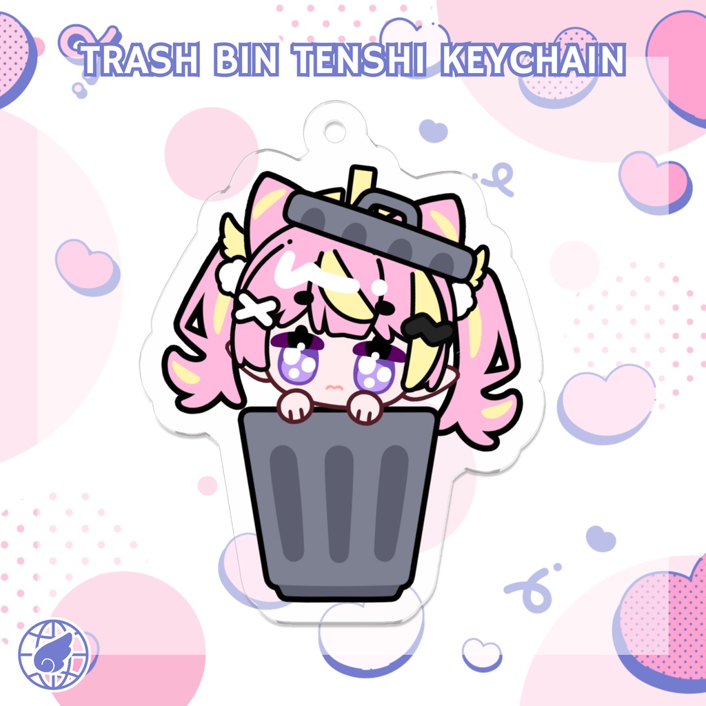 5.5周年記念イベントのグッズ - 天女ゆい ゴミ箱キーホルダー