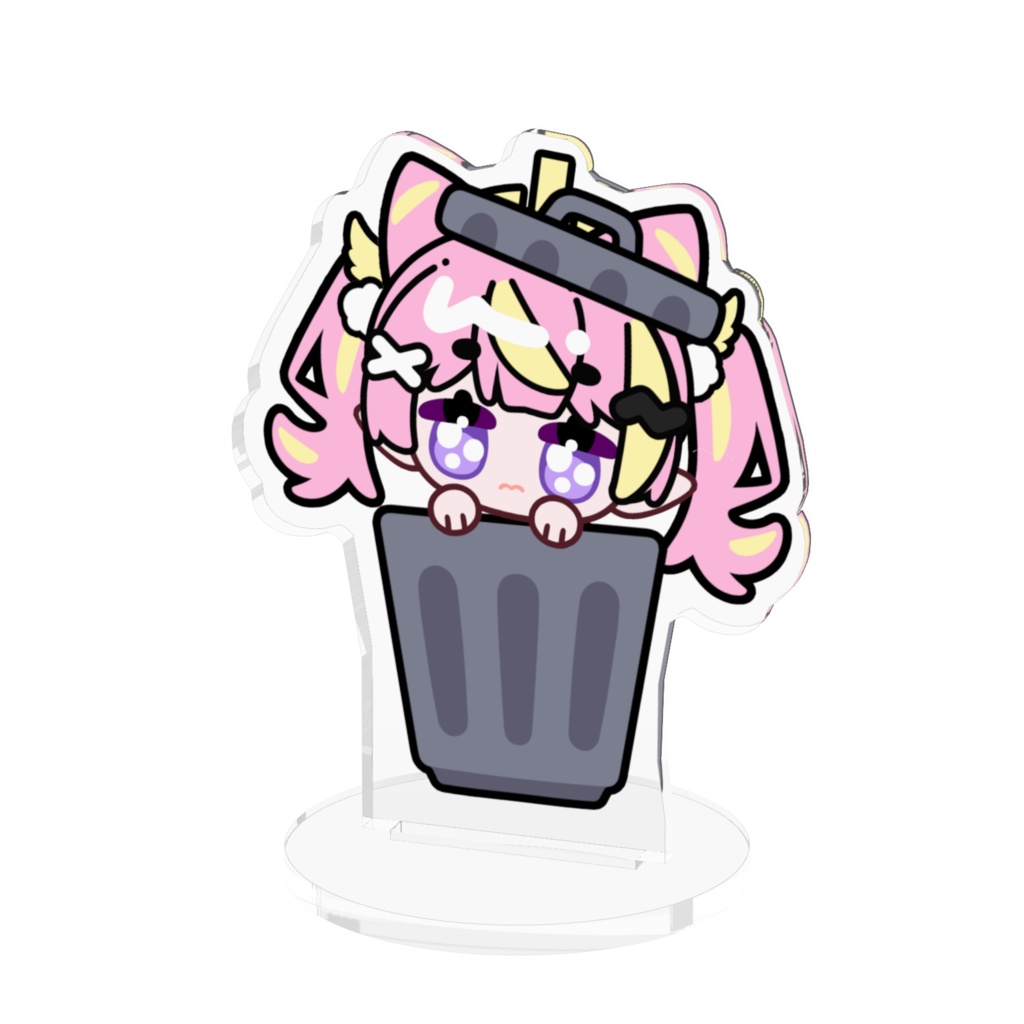 5.5周年記念イベントのグッズ - 天女ゆい ゴミ箱アクリルフィギュアスタンド