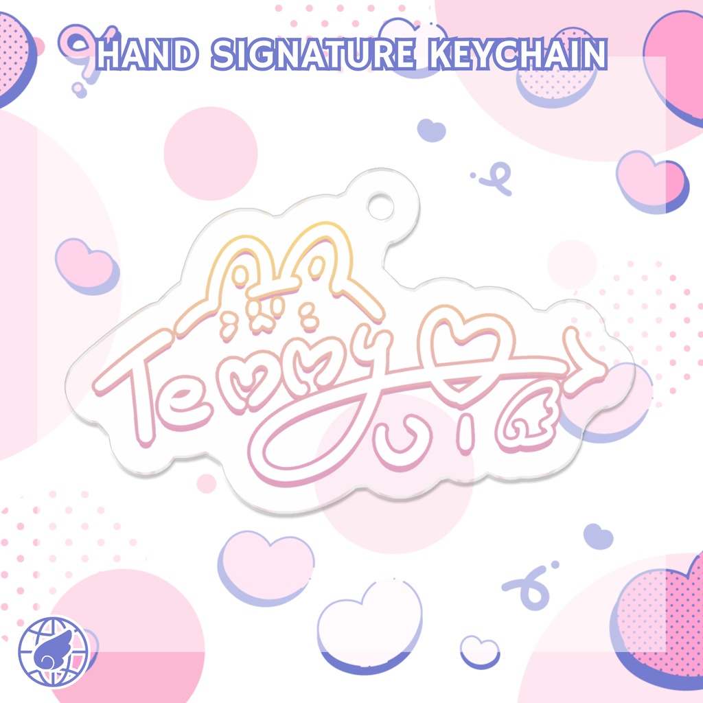 5.5周年記念イベントのグッズ - 天女ゆい サイン入りのロゴ 50 mm