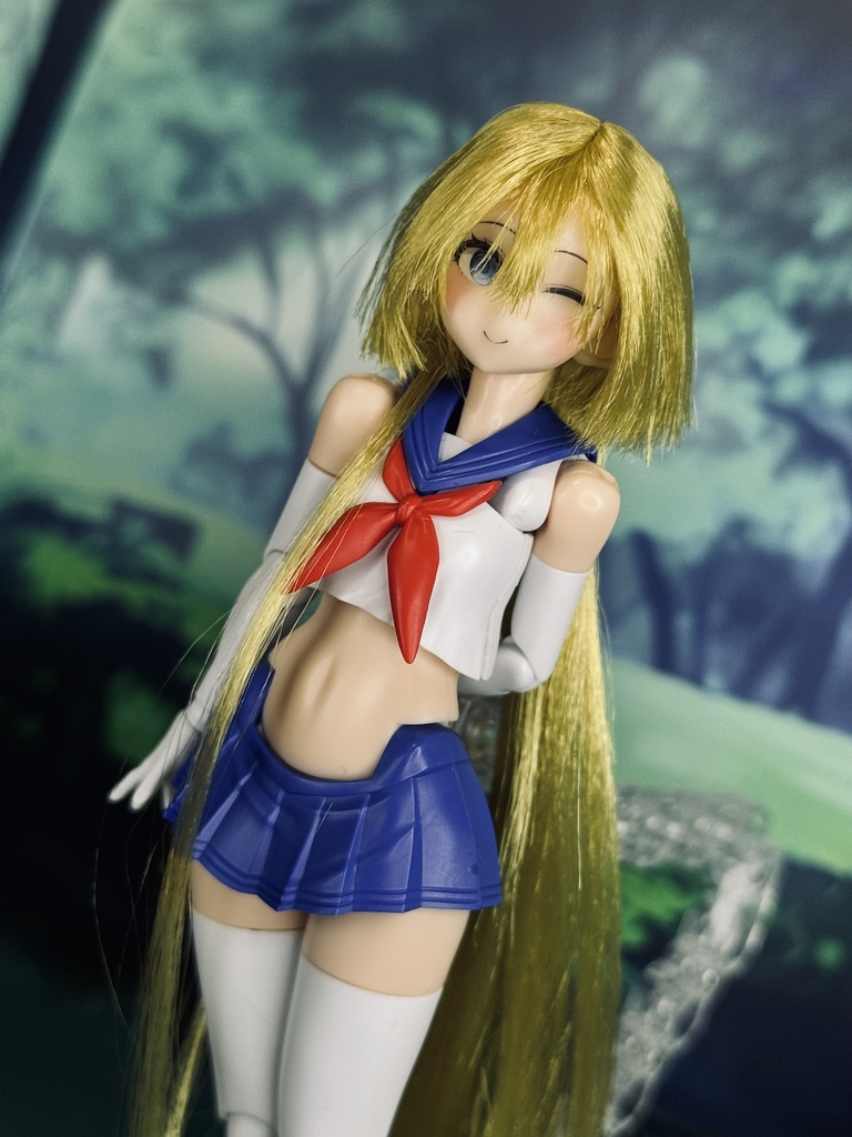 ベース一体化メガミデバイス用ウィッグ