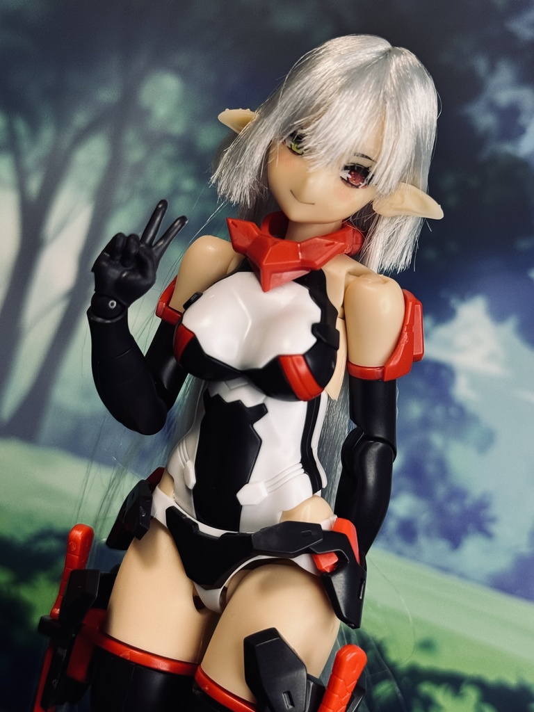 ベース一体化メガミデバイス用ウィッグ