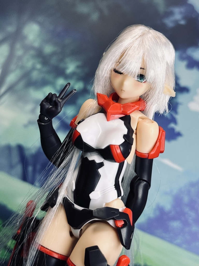 ベース一体化メガミデバイス用ウィッグ