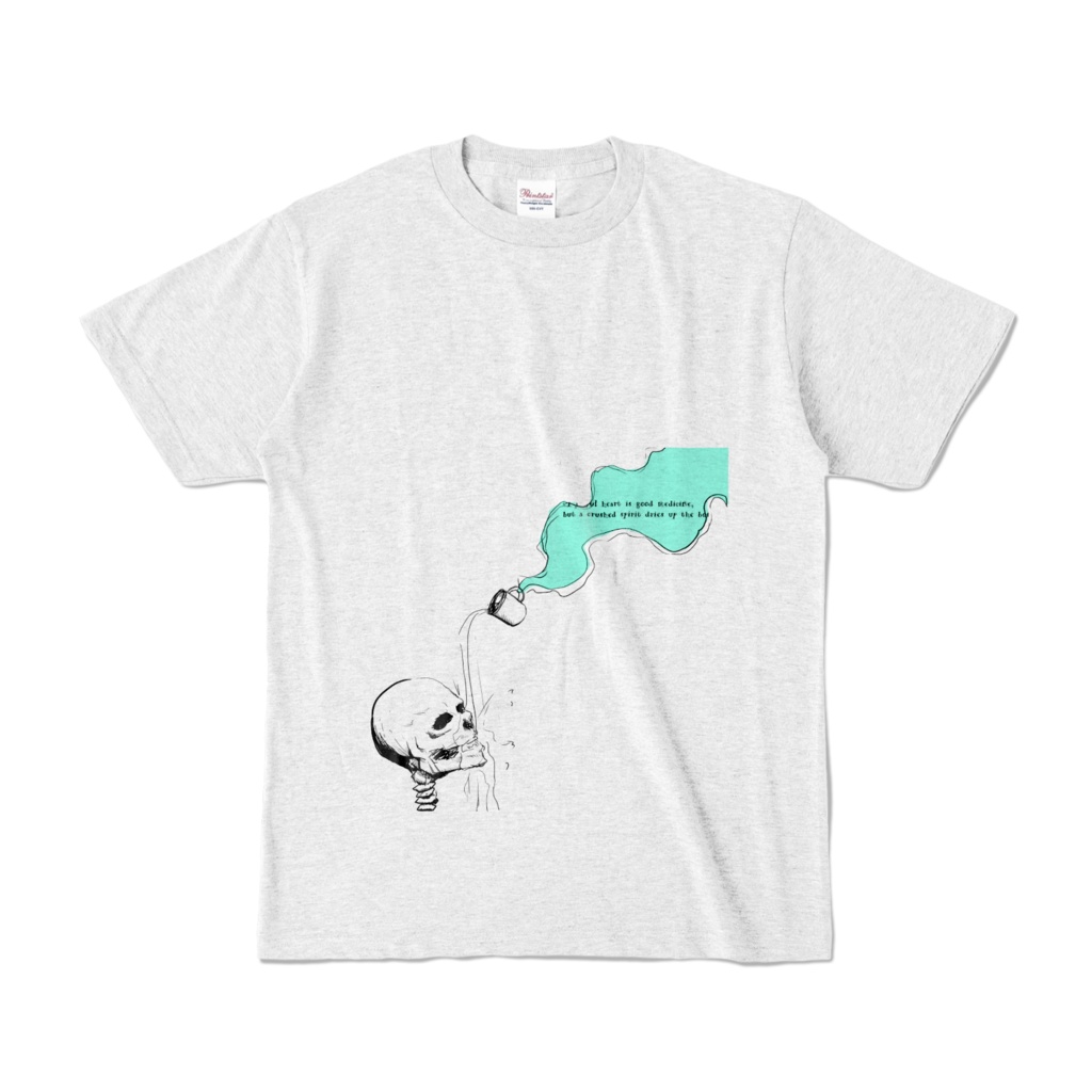 英字スカルTシャツ