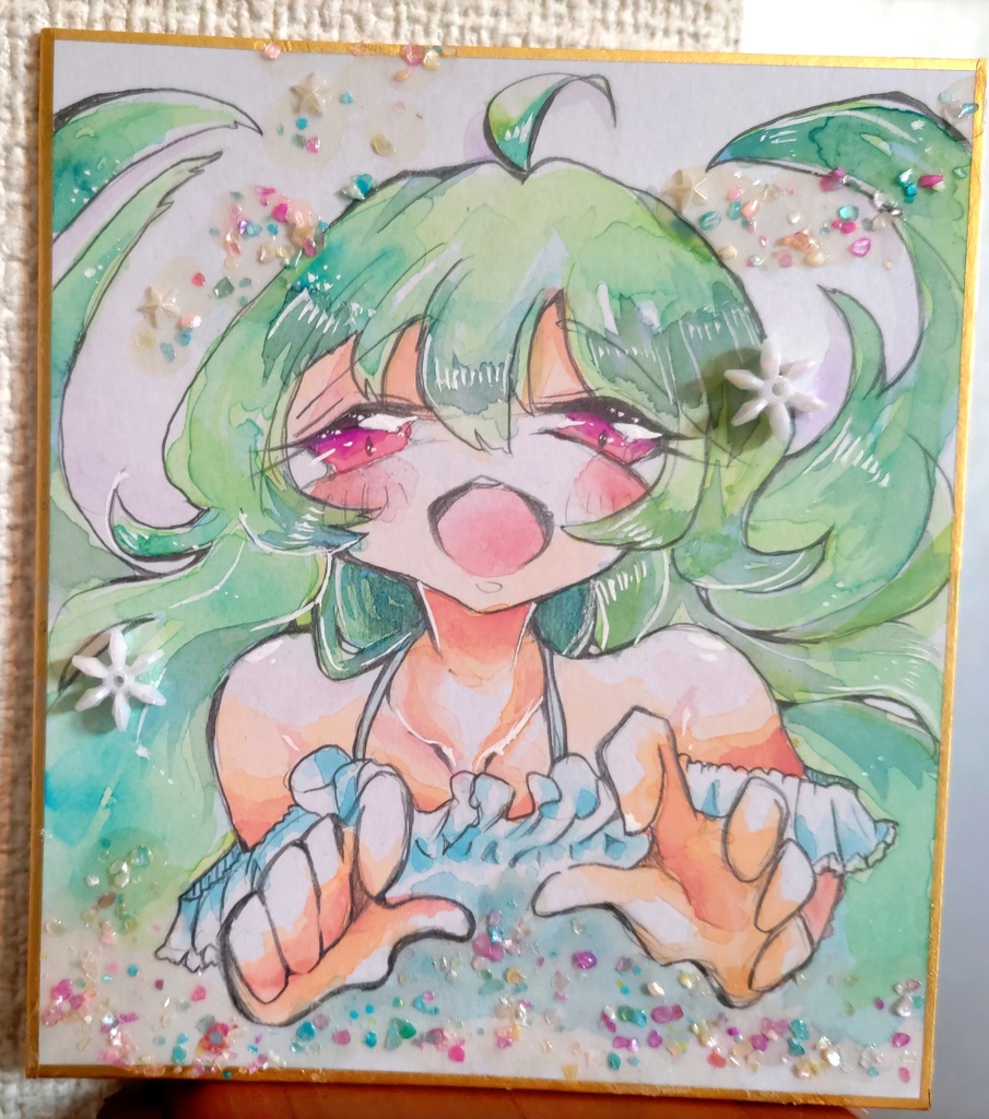 スクスト♡直筆イラスト色紙♡モルガナ