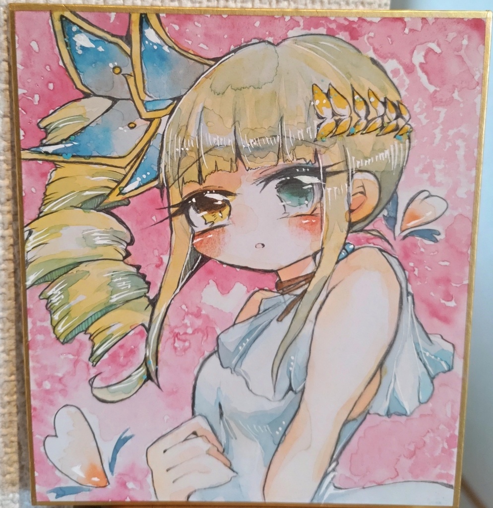 スクスト♡直筆手描き色紙♡灰島依咲里ver火の精霊