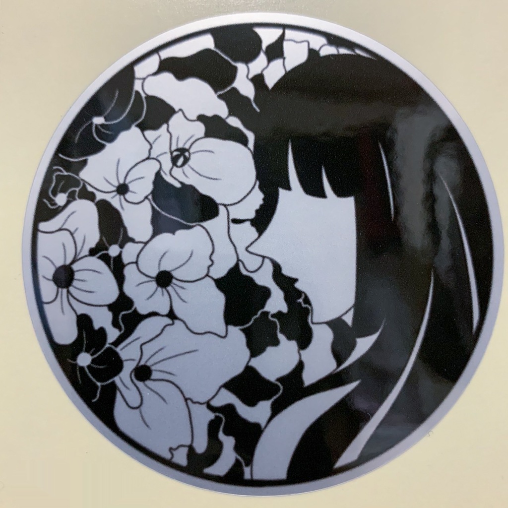 紫陽花少女のステッカー