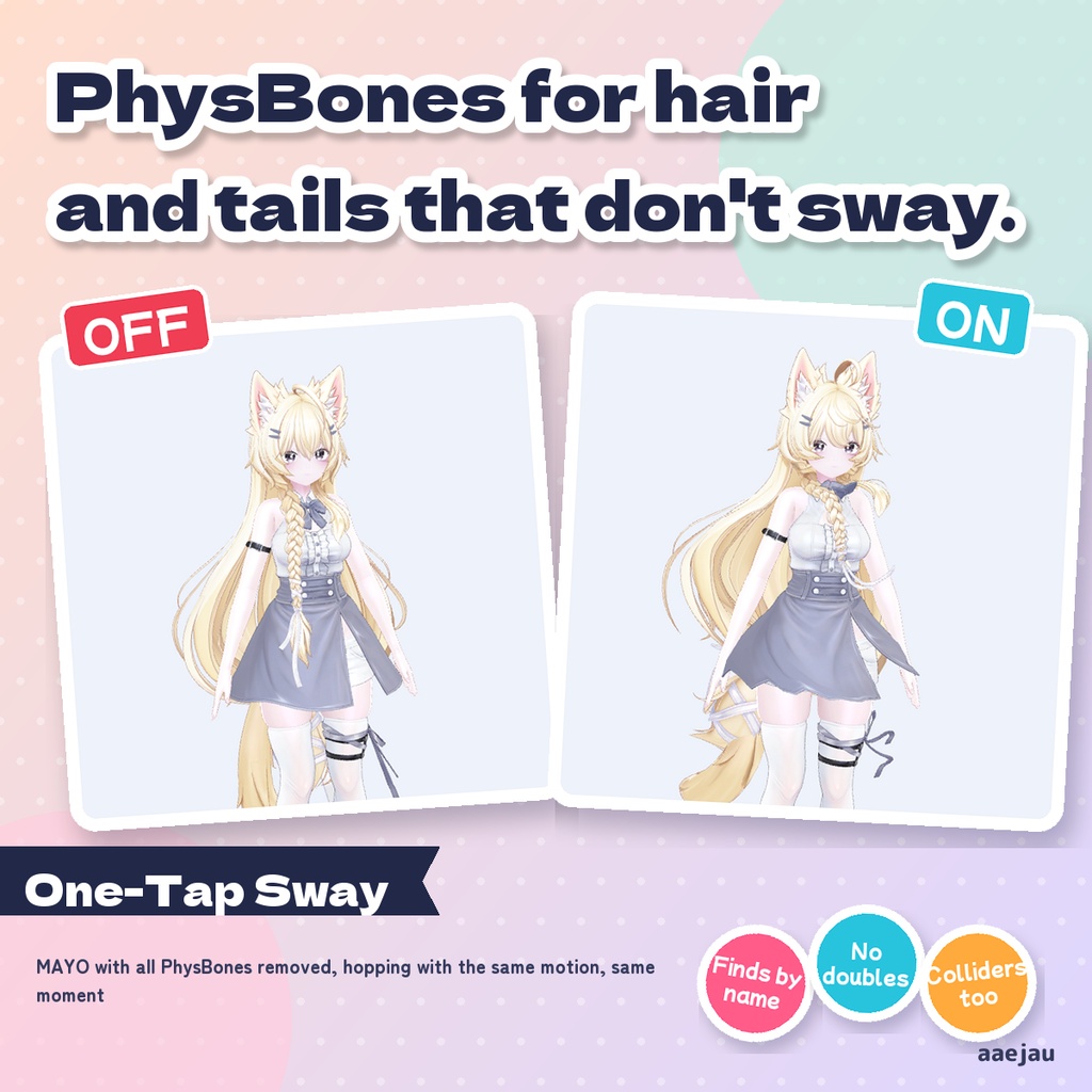 ワンタップゆれもの - まだ揺れていない揺れ物の骨を探してPhysBoneを付ける【JA,EN,KO】