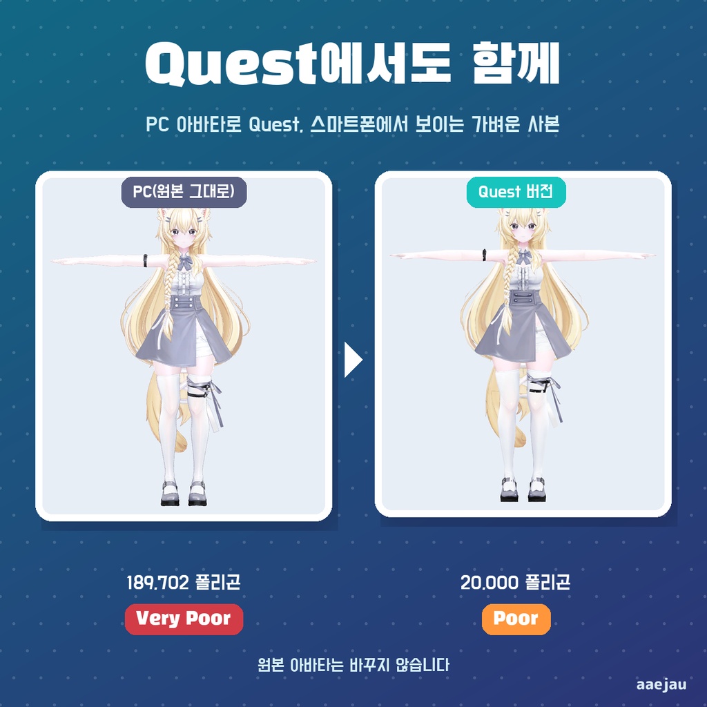 Questでもいっしょ - PCのアバターからQuest・スマホ用の軽いコピーを作る【JA,EN,KO】