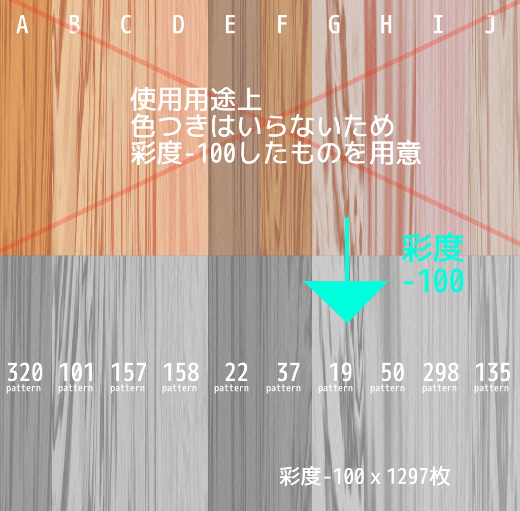 フローリングテクスチャ 彩度-100 NormalLicense & into3Dmodel SaleLicense