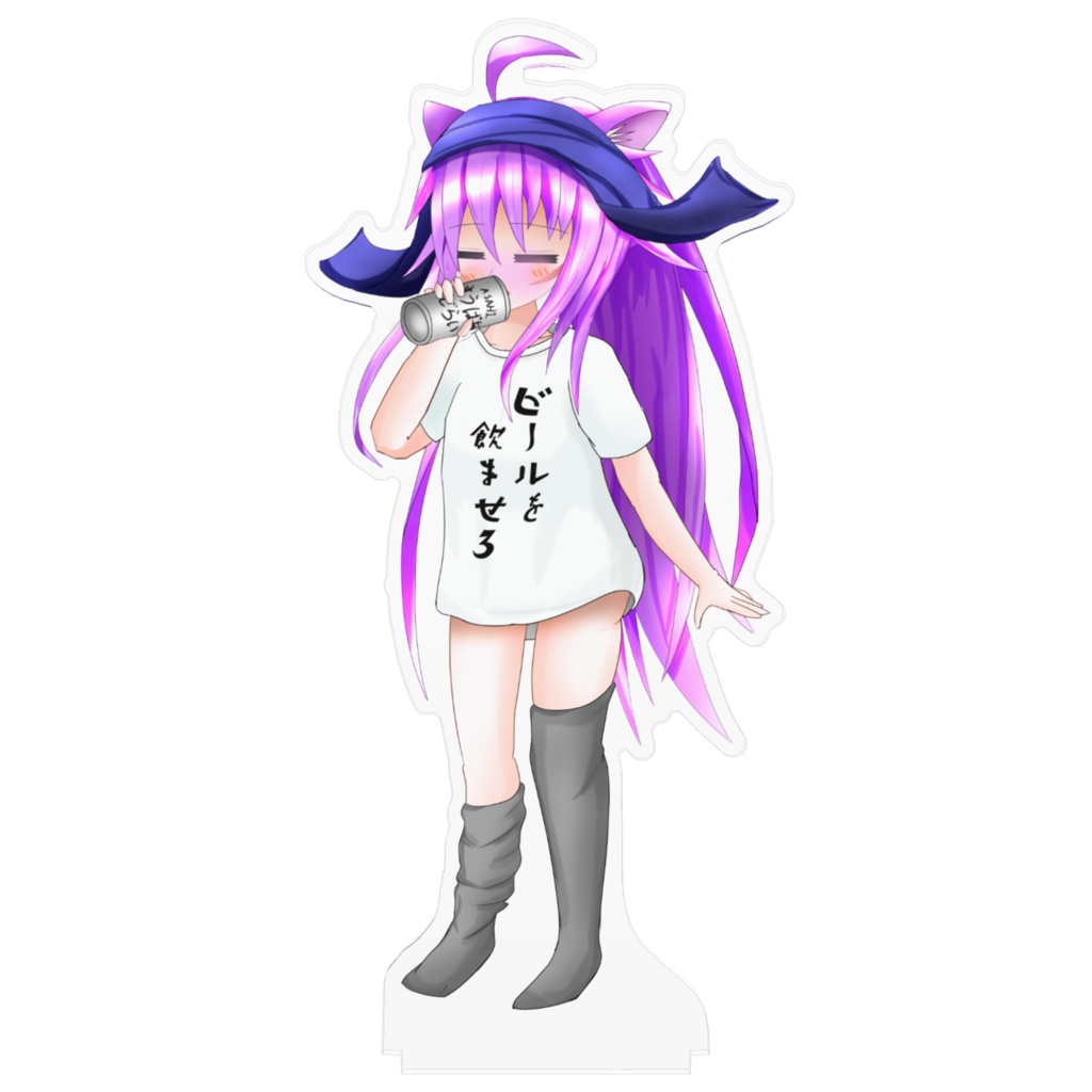 ミレンちゃんアクリルフィギュア-酒飲みVer.