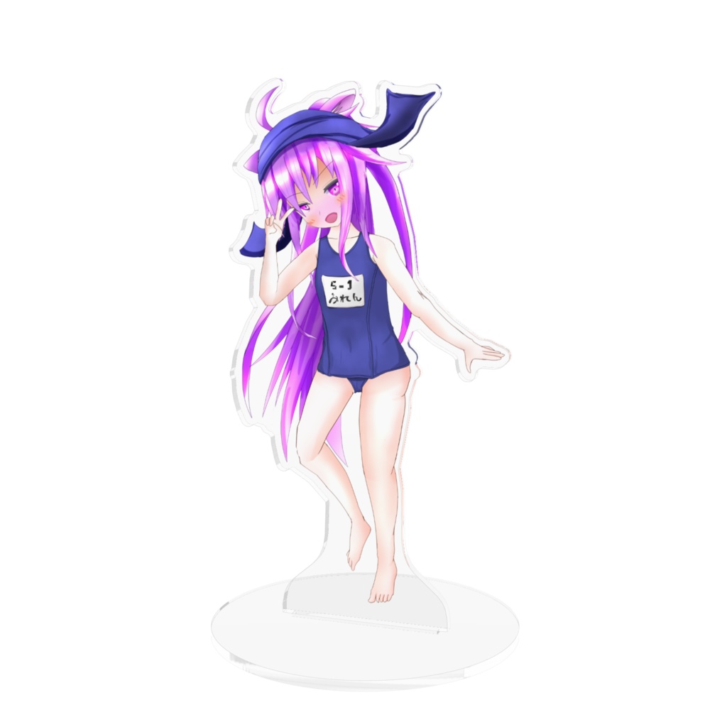 ミレンちゃんアクリルフィギュア-スク水Ver.