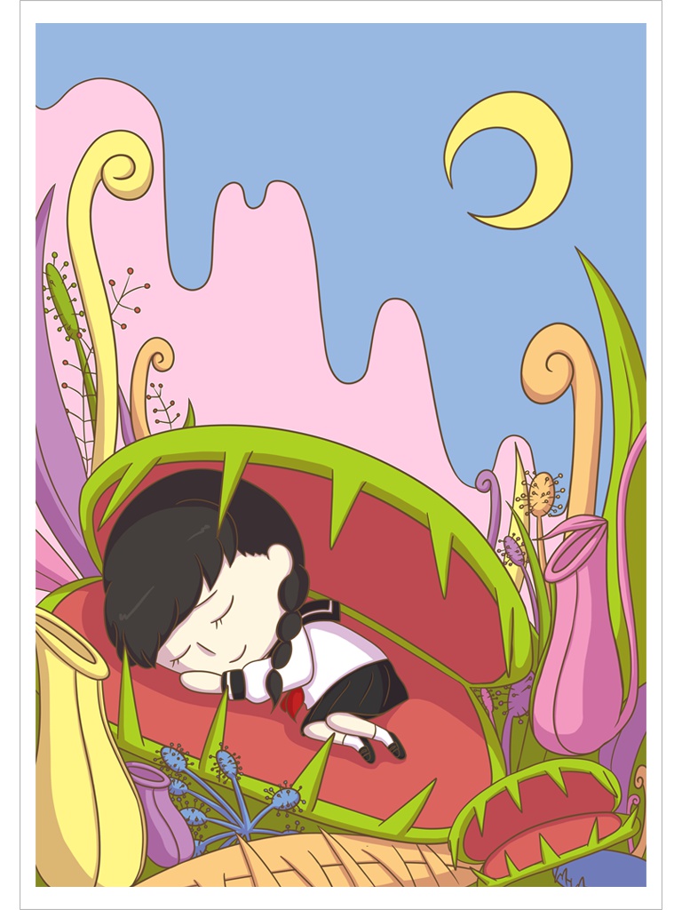食虫植物のベッドで眠ろう(ver.pastel)