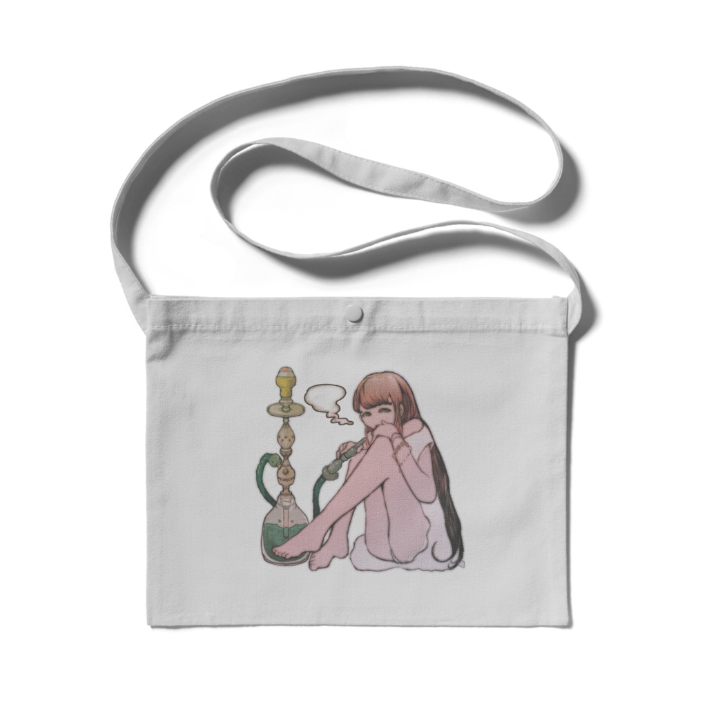 シーシャ吸ってる女の子