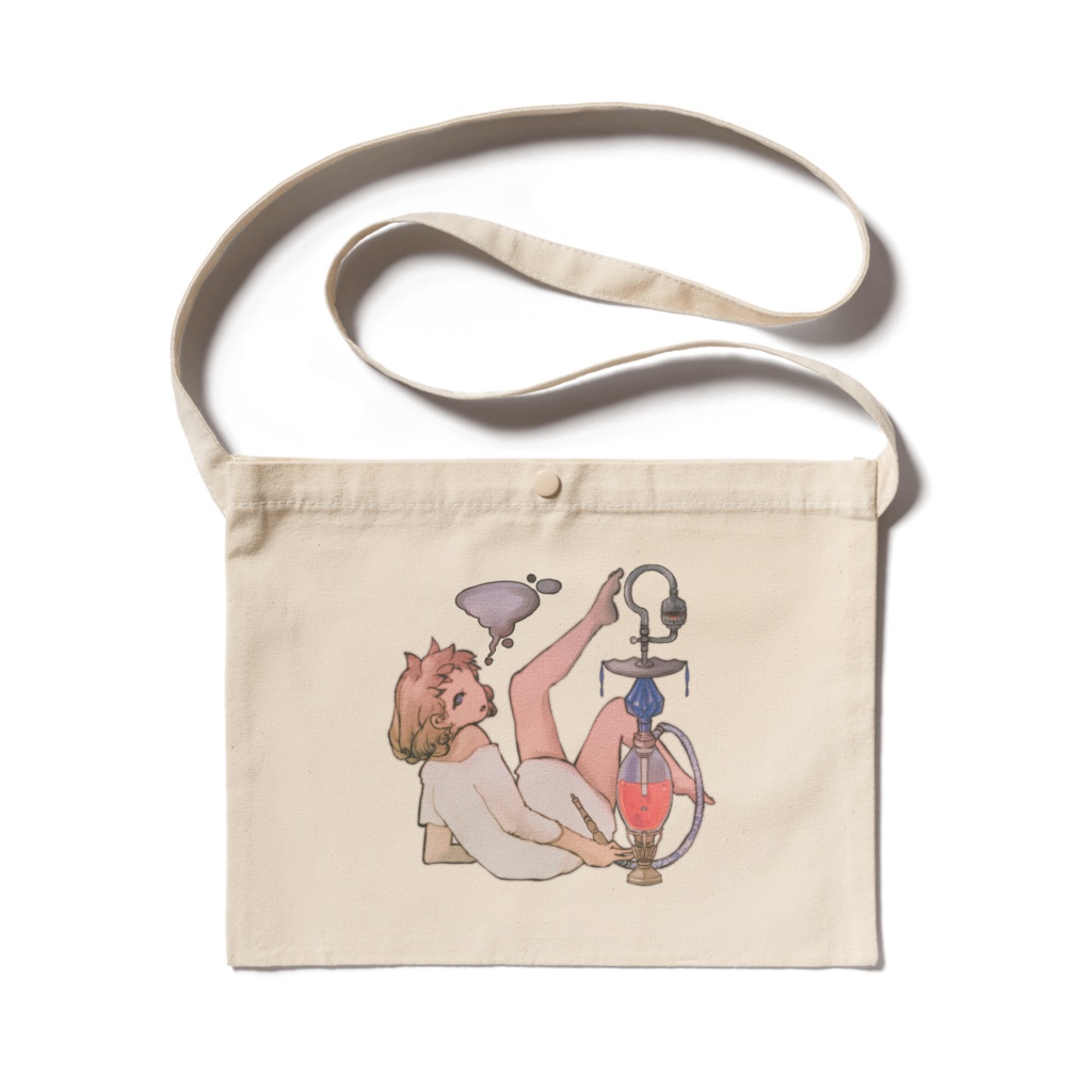 シーシャ吸ってる女の子