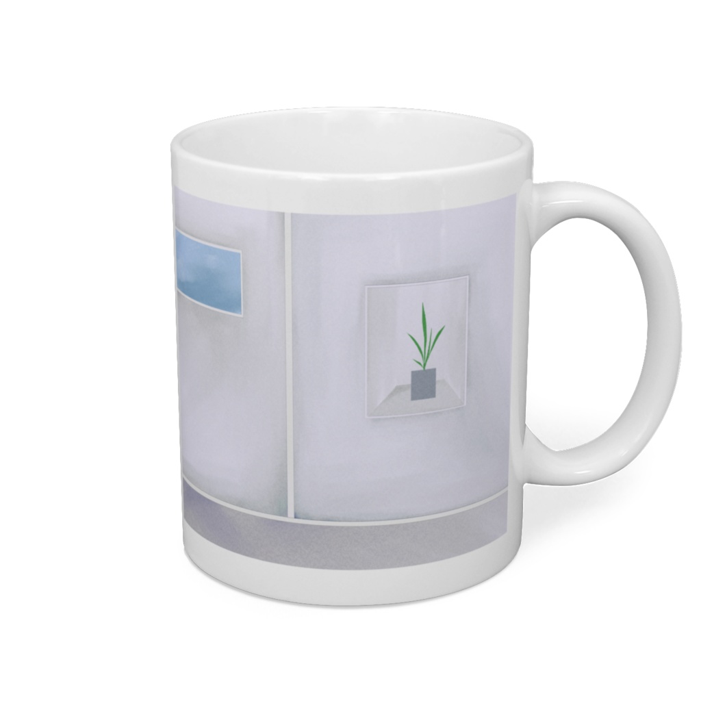部屋の絵のマグカップ