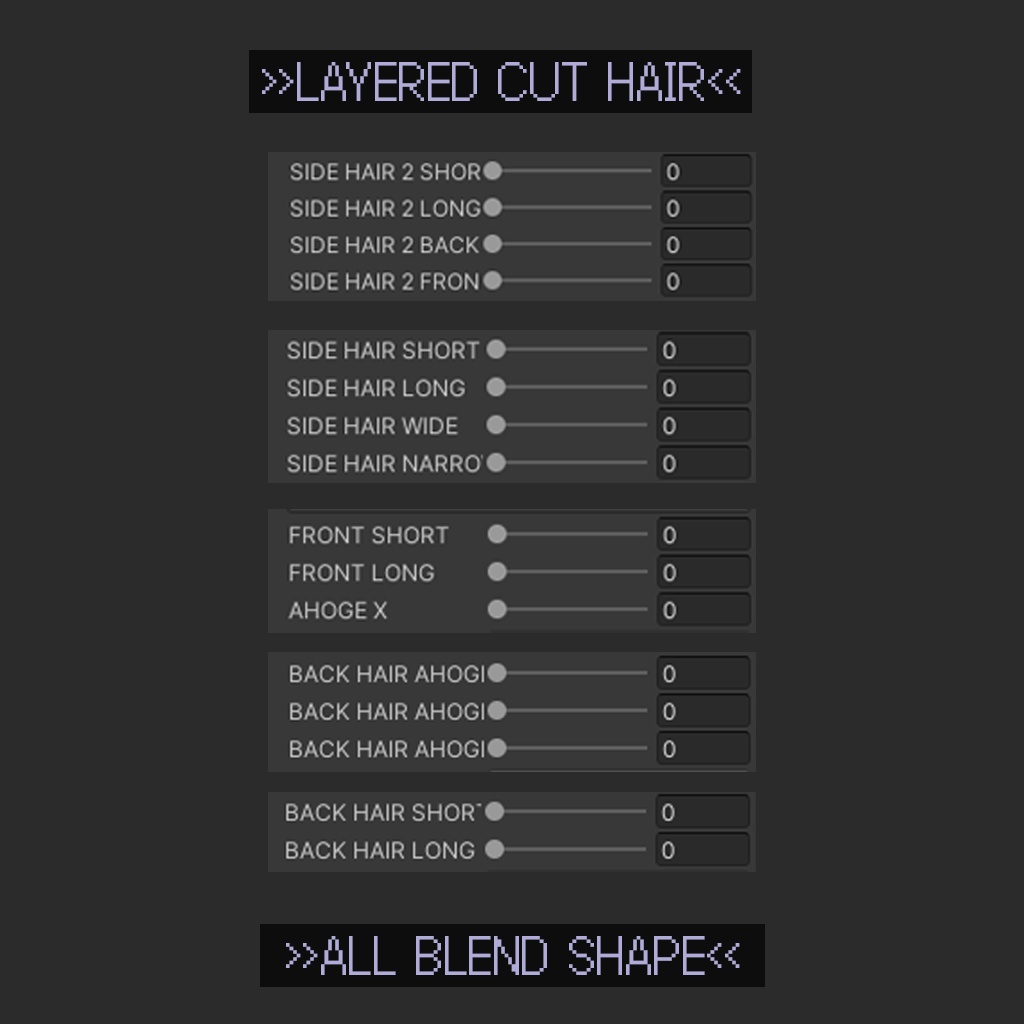 【6アバター対応】Layered Cut Hair ✶ レイヤーカットヘア ✶