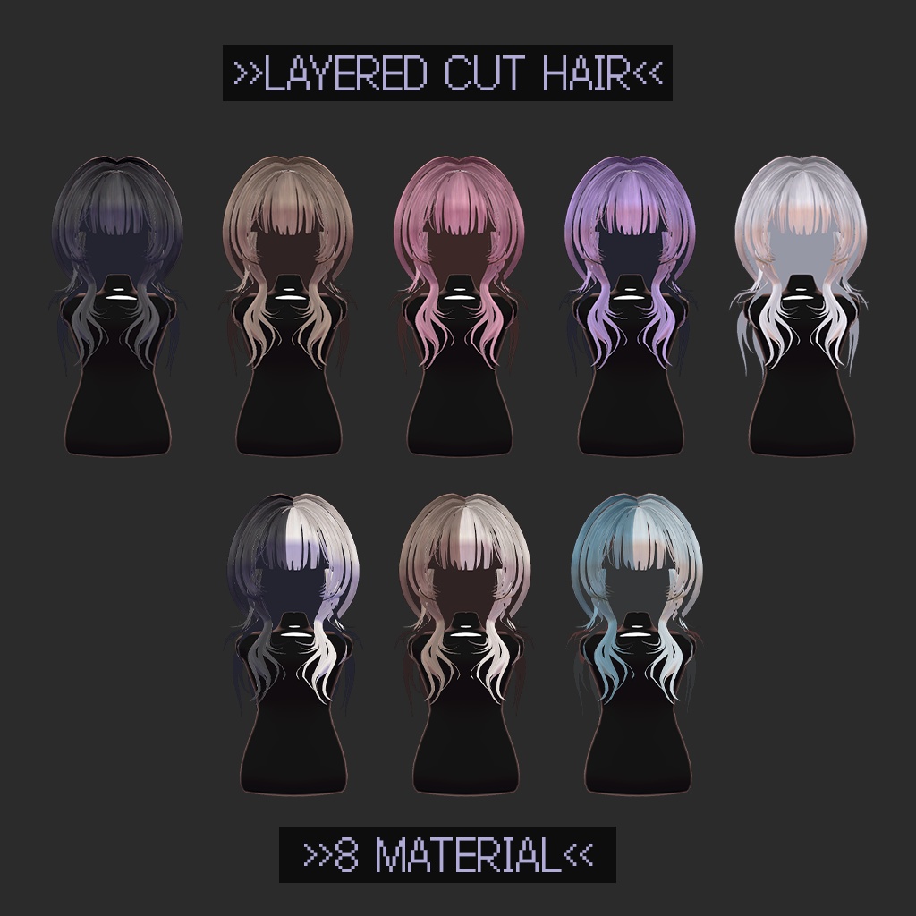 【6アバター対応】Layered Cut Hair ✶ レイヤーカットヘア ✶