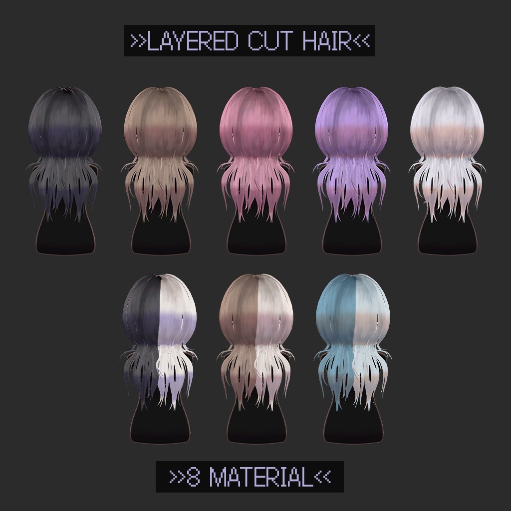 【6アバター対応】Layered Cut Hair ✶ レイヤーカットヘア ✶